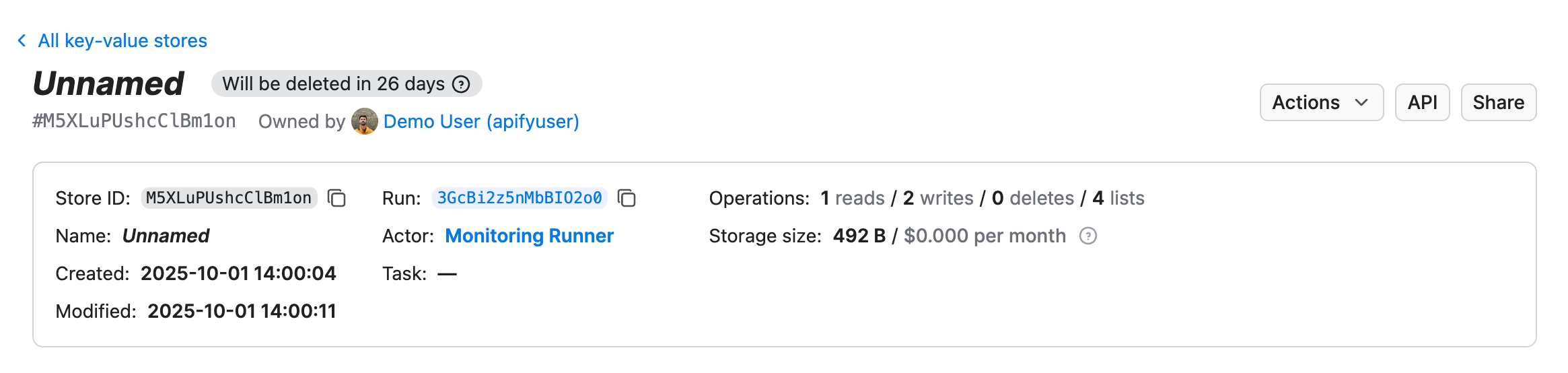 Key-value stores detail